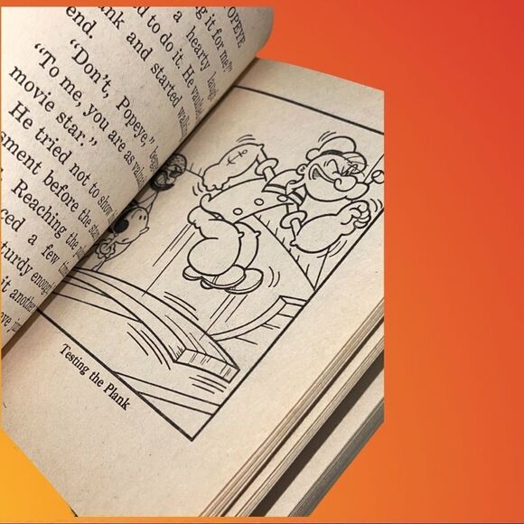 1969 Vintage Small Book Danger, Ahoy -Popeye saves Olive Oyl from an Octopus - Picture 4 of 4